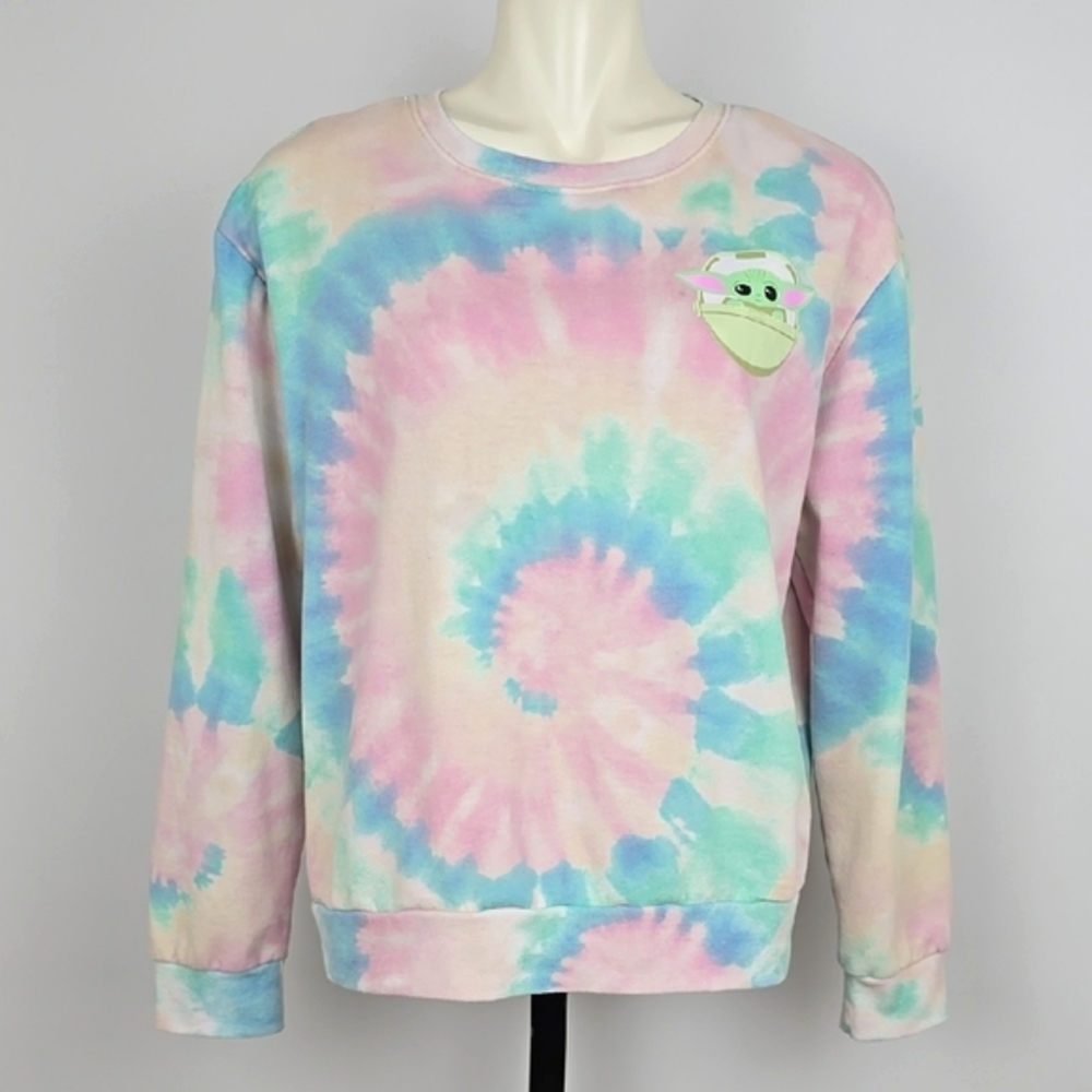 ⭐️3/ $30⭐️ Star Wars Women Grogu Got Your Back Tie-Dye The Child Sweatshirt XL